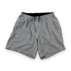 Birddogs Classic Gym Shorts XL Blue White Pinstripe Lined Athletic 6"‎ Inseam